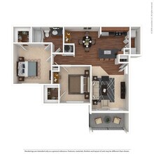 2 Bed 1 Bath 1029 SqFt (959 Net)  0336 floor plan